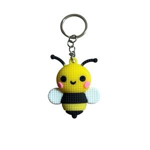 Cute Yellow Bee Keychain